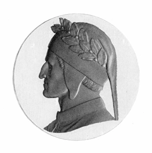 DANTE ALIGHIERI (1265-1321). Italian poet. Steel engraving, 19th century DANTE ALIGHIERI (1265-1321). Italian poet. Steel engraving, 19th century