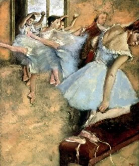 Images Dated 28th October 2010: DEGAS: BALLET CLASS, c1880. A Ballet Class. Oil on canvas by Edgar Degas, c1880