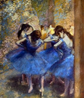 Images Dated 28th October 2010: DEGAS: BLUE DANCERS, c1890. Oil on canvas by Edgar Degas