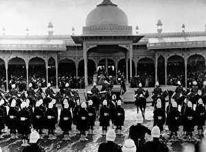 DELHI DURBAR, c1903. George Nathaniel Curzon, Viceroy of India, saluting Indian DELHI DURBAR, c1903. George Nathaniel Curzon, Viceroy of India, saluting Indian