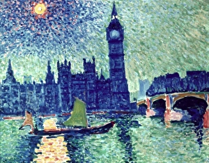 DERAIN: BIG BEN, 1906. Big Ben, London. Oil on canvas by André Derain, 1906. DERAIN: BIG BEN, 1906. Big Ben, London. Oil on canvas by André Derain, 1906.