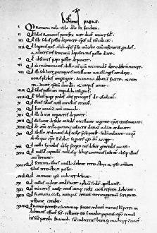 DICTATUS PAPAE, 1075. The opening page of the Dictatus Papae, twenty-seven propositions DICTATUS PAPAE, 1075. The opening page of the Dictatus Papae, twenty-seven propositions