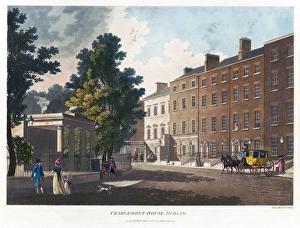DUBLIN: CHARLEMONT HOUSE. Charlemont House in Dublin, Ireland. Print by James Malton DUBLIN: CHARLEMONT HOUSE. Charlemont House in Dublin, Ireland. Print by James Malton