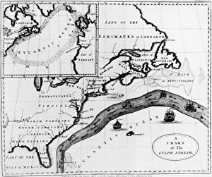 An early 19th century chart of the Gulf Stream according to the discoveries An early 19th century chart of the Gulf Stream according to the discoveries