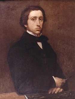 EDGAR DEGAS (1834-1917). French painter. Self-portrait. Oil on canvas, 1854-55 EDGAR DEGAS (1834-1917). French painter. Self-portrait. Oil on canvas, 1854-55