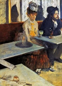 Still life paintings Collection: Edgar Degas: At the Cafe, or The Absinthe Drinker. Oil on canvas, 1873