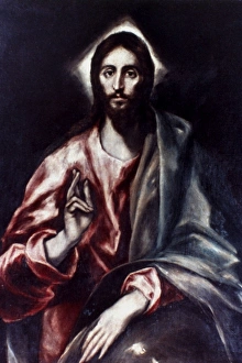 EL GRECO: THE SAVIOUR. Oil on canvas