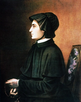 ELIZABETH ANN SETON (1774-1821). American catholic saint. Oil on canvas, c1804, by an unknown artist ELIZABETH ANN SETON (1774-1821). American catholic saint. Oil on canvas, c1804, by an unknown artist
