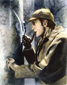 Sherlock Holmes Prints: Basil Rathbone as Sherlock Holmes Oil Print