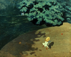 Felix Valloton: The Balloon. Oil on cardboard, 1899 Felix Valloton: The Balloon. Oil on cardboard, 1899