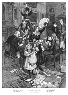 FORESTIER: CHRISTMAS, 1896. 'Christmas Morning.' Engraving after Amedee Forestier FORESTIER: CHRISTMAS, 1896. 'Christmas Morning.' Engraving after Amedee Forestier