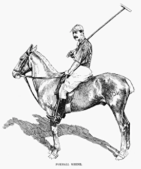 FOXHALL KEENE (1867-1941). American polo player. Engraving, 1891 FOXHALL KEENE (1867-1941). American polo player. Engraving, 1891