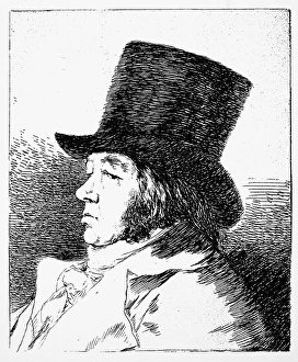 FRANCISCO GOYA (1746-1828). Spanish painter, etcher, and lithographer. Self-portrait FRANCISCO GOYA (1746-1828). Spanish painter, etcher, and lithographer. Self-portrait