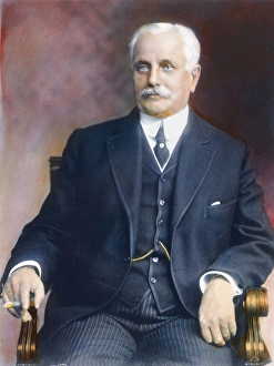 FRANK WINFIELD WOOLWORTH (1852-1919). American merchant. Oil over a photograph, 1913 FRANK WINFIELD WOOLWORTH (1852-1919). American merchant. Oil over a photograph, 1913