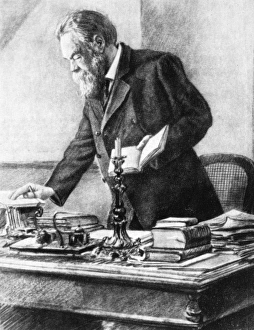 FRIEDRICH ENGELS (1820-1895). German socialist. Drawing by Nikolai Zhukov (1908-1973) FRIEDRICH ENGELS (1820-1895). German socialist. Drawing by Nikolai Zhukov (1908-1973)