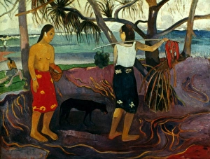 GAUGUIN: PANDANUS, 1891. Paul Gauguin: Under the Pandanus. Oil on canvas, 1891 GAUGUIN: PANDANUS, 1891. Paul Gauguin: Under the Pandanus. Oil on canvas, 1891
