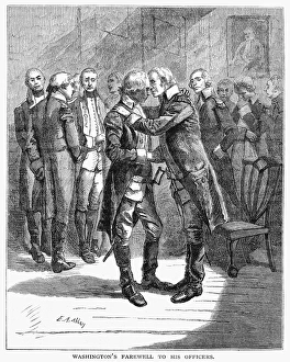 George Washington's farewell to his officers at Fraunces Tavern in New York City George Washington's farewell to his officers at Fraunces Tavern in New York City