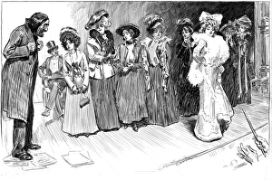 GIBSON GIRLS, c1902. 'Studies in expression. The author and the soubrette.' Pen GIBSON GIRLS, c1902. 'Studies in expression. The author and the soubrette.' Pen