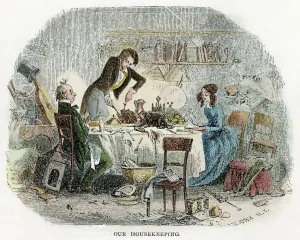 Charles Dickens Prints: David Copperfield Print, Handcolored 1850