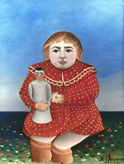 Henri Rousseau: Child with Doll. Oil on canvas, c1906 Henri Rousseau: Child with Doll. Oil on canvas, c1906