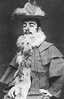 HENRI DE TOULOUSE-LAUTREC (1865-1901). French painter. The artist in womens' clothing HENRI DE TOULOUSE-LAUTREC (1865-1901). French painter. The artist in womens' clothing