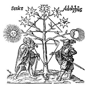 HERMETIC TREE OF KNOWLEDGE. Discussion between the sage and the scholar under the HERMETIC TREE OF KNOWLEDGE. Discussion between the sage and the scholar under the