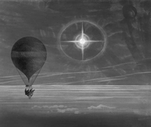 HOT AIR BALLOON, 1875. The balloon 'Zenith,' the first manned aircraft to exceed HOT AIR BALLOON, 1875. The balloon 'Zenith,' the first manned aircraft to exceed