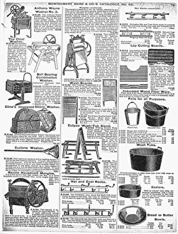 HOUSEWARE CATALOGUE, 1900. Page from the Montgomery Ward & Co HOUSEWARE CATALOGUE, 1900. Page from the Montgomery Ward & Co