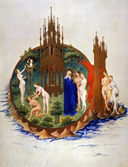 Illumination from the 15th century manuscript of the Tres Riches Heures of Jean Illumination from the 15th century manuscript of the Tres Riches Heures of Jean