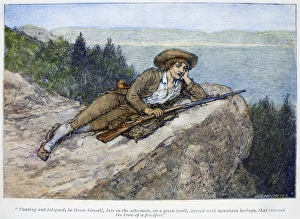 Prints of IRVING: RIP VAN WINKLE. Wood engraving after George Henry Boughton from a late 19th century edition of Washington Irvings Rip Van Winkle George Henry Boughton Prints: Rip Van Winkle Wood Engraving Print