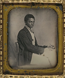 JAMES B. YATES (c1838-?). Liberian politician. Daguerreotype by Augustus Washington JAMES B. YATES (c1838-?). Liberian politician. Daguerreotype by Augustus Washington