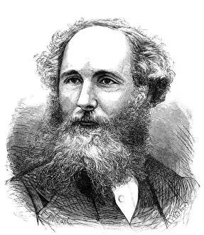 JAMES CLERK MAXWELL (1831-1879). Scottish physicist. Wood engraving, 19th century JAMES CLERK MAXWELL (1831-1879). Scottish physicist. Wood engraving, 19th century