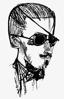 JAMES JOYCE (1882-1941). Irish writer. Drawing, 1955 JAMES JOYCE (1882-1941). Irish writer. Drawing, 1955