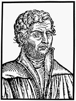 JOHANN REUCHLIN (1455-1522). German humanist. Presumed woodcut portrait of Reuchlin JOHANN REUCHLIN (1455-1522). German humanist. Presumed woodcut portrait of Reuchlin