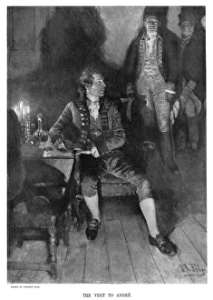 JOHN ANDRE (1751-1780). English soldier. Engraving after a drawing by Howard Pyle, 1897 JOHN ANDRE (1751-1780). English soldier. Engraving after a drawing by Howard Pyle, 1897