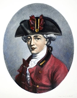 JOHN ANDRE (1751-1780). English soldier. Mezzotint, American, 19th century JOHN ANDRE (1751-1780). English soldier. Mezzotint, American, 19th century