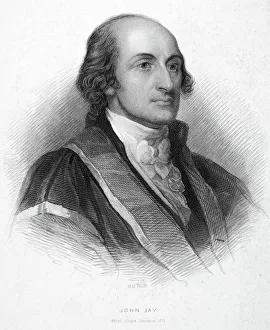JOHN JAY (1745-1829). American jurist and statesman. Steel engraving, 19th century JOHN JAY (1745-1829). American jurist and statesman. Steel engraving, 19th century