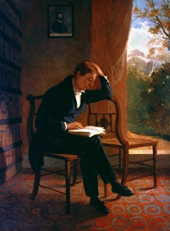 JOHN KEATS (1795-1821). English poet. Oil on canvas, 1821, by Joseph Severn JOHN KEATS (1795-1821). English poet. Oil on canvas, 1821, by Joseph Severn
