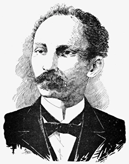 JOSE J. MARTI (1853-1895). Cuban lawyer and patriot. Pen-and-ink drawing, 1914 JOSE J. MARTI (1853-1895). Cuban lawyer and patriot. Pen-and-ink drawing, 1914