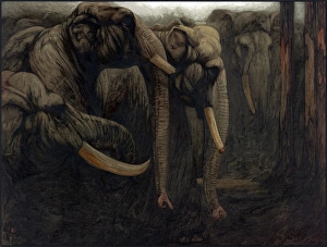 JUNGLE BOOK, 1903. 'Elephant-dance.' Illustration by Edward and Maurice Detmold JUNGLE BOOK, 1903. 'Elephant-dance.' Illustration by Edward and Maurice Detmold