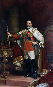 KING EDWARD VII OF ENGLAND (1841-1910). King of England, 1901-1910. Oil on canvas KING EDWARD VII OF ENGLAND (1841-1910). King of England, 1901-1910. Oil on canvas