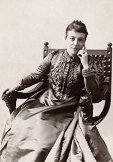LAURA ORMISTON CHANT (1848-1923). English reformer, suffragist and writer. Original cabinet photograph, Boston, 1893 LAURA ORMISTON CHANT (1848-1923). English reformer, suffragist and writer. Original cabinet photograph, Boston, 1893