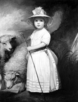 LITTLE BO PEEP. Oil on canvas by George Romney (1734-1802) LITTLE BO PEEP. Oil on canvas by George Romney (1734-1802)