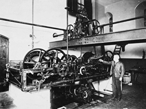 LONDON: BIG BEN, c1917. View of the gears of Big Ben, inside the Clock Tower in LONDON: BIG BEN, c1917. View of the gears of Big Ben, inside the Clock Tower in