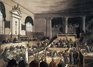 LONDON: OLD BAILEY, c1810. Old Bailey, the Central Criminal Court of London. Aquatint LONDON: OLD BAILEY, c1810. Old Bailey, the Central Criminal Court of London. Aquatint