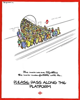 London Underground Print, 1944 - Etiquette Poster