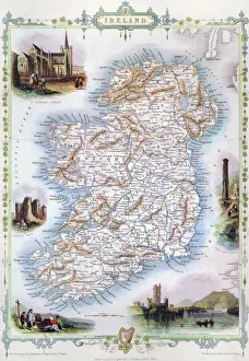 MAP: IRELAND, 1851. An engraved map of Ireland, 1851 MAP: IRELAND, 1851. An engraved map of Ireland, 1851