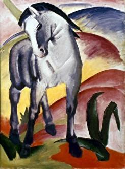 MARC: GREY HORSE, 1911. The Grey Horse I. Painting by Franz Marc MARC: GREY HORSE, 1911. The Grey Horse I. Painting by Franz Marc