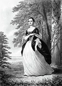Images Dated 21st July 2009: MARTHA WASHINGTON (1732-1801). Wife of George Washington. Engraving, 19th century