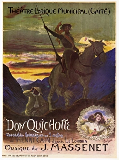 MASSENET: DON QUICHOTTE. French opera poster, 1910, for Jules Massenet's opera ' MASSENET: DON QUICHOTTE. French opera poster, 1910, for Jules Massenet's opera '